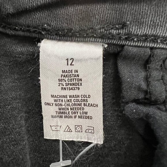 Aeropostale Cut Off Distressed High Rise Denim Shorts Black Womens Size 12 - Picture 10 of 10